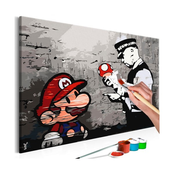 Mario DIY készlet, saját vászonkép festése, 60 x 40 cm - Artgeist