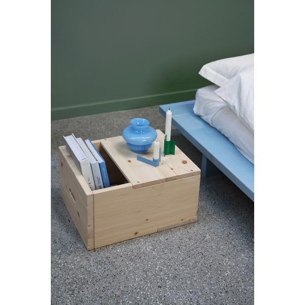 Natúr színű borovi fenyő éjjeliszekrény Grab It – Karup Design-image-1