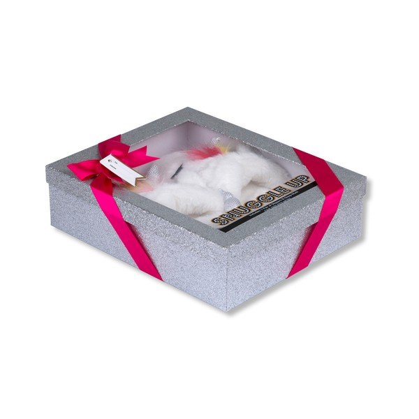 Unicorn szőrös papucs és alvómaszk szett - Tri-Coastal Design-image-2