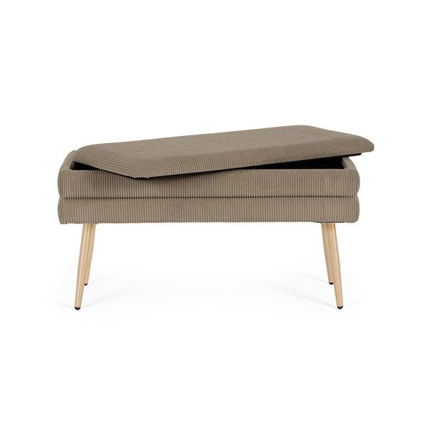 Szürkésbarna párnázott pad Olga – Bizzotto-image-3