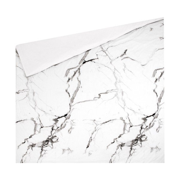 Fehér kétszemélyes pamut-perkál ágyneműhuzat, 200 x 200 cm - Westwing Collection-image-2
