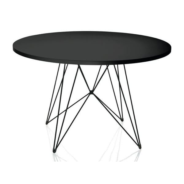 Bella fekete étkezőasztal, ø 120 cm - Magis
