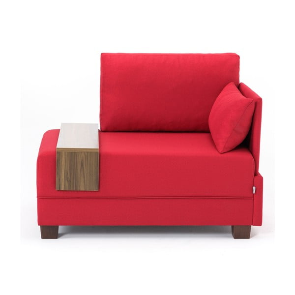 Martha piros fotel jobb karfával és italtartóval - Balcab Home