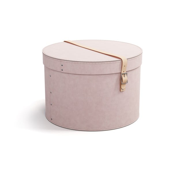 Világos rózsaszín fedeles karton tárolódoboz szett 2 db-os ø 37,5x25 cm Rut Restore Paper Laminate – Bigso-image-3