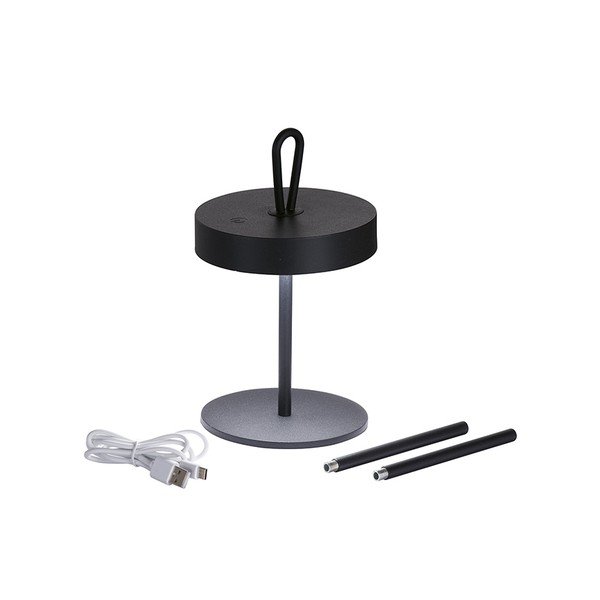 Fekete LED asztali lámpa (magasság 47 cm) Dord – Fischer & Honsel-image-2