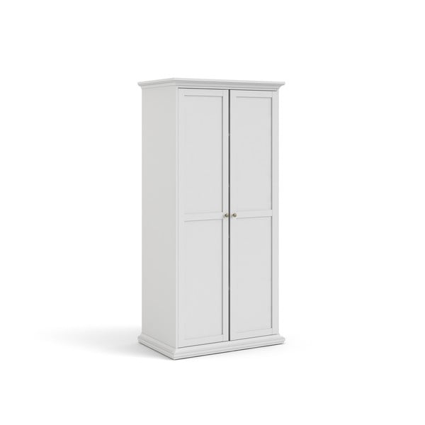 Fehér ruhásszekrény 96x201 cm Paris – Tvilum-image-4