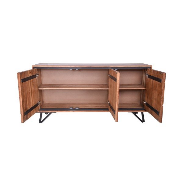 Natúr színű akácfa komód 150x76x40 cm Ambala – Interia Home & Living-image-3