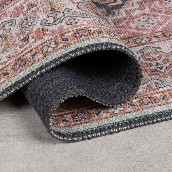 Rózsaszín mosható futószőnyeg 60x230 cm Briony Traditional – Flair Rugs-image-2