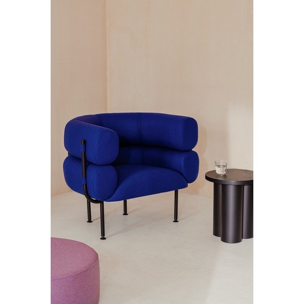 Kék gyapjú fotel Ubi – noo.ma-image-1