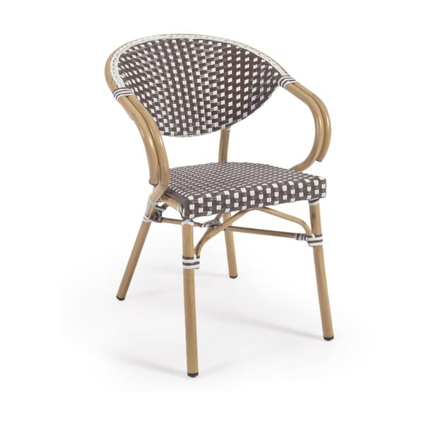 Barna fém-műanyag kerti szék Marilyn – Kave Home