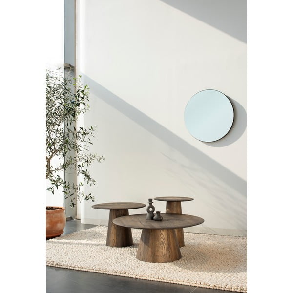 Tölgyfa kerek tárolóasztal ø 40 cm Mushroom – Gazzda-image-2