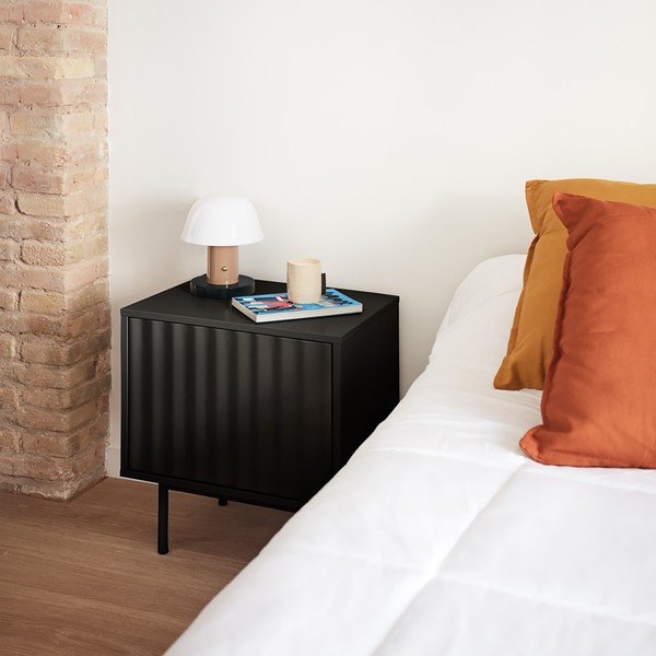 Fekete matt éjjeliszekrény Sierra – Teulat-image-1
