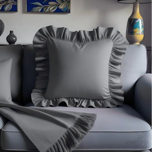 Pamutkeverék párnahuzat 40x40 cm Ruffled – Mila Home-image-4