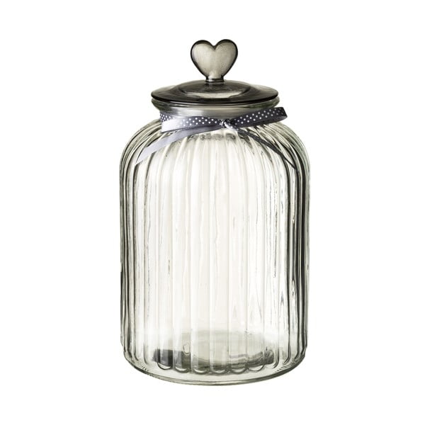 Heart üvegdoboz ezüstszínű fedéllel, 5,4 l - Unimasa