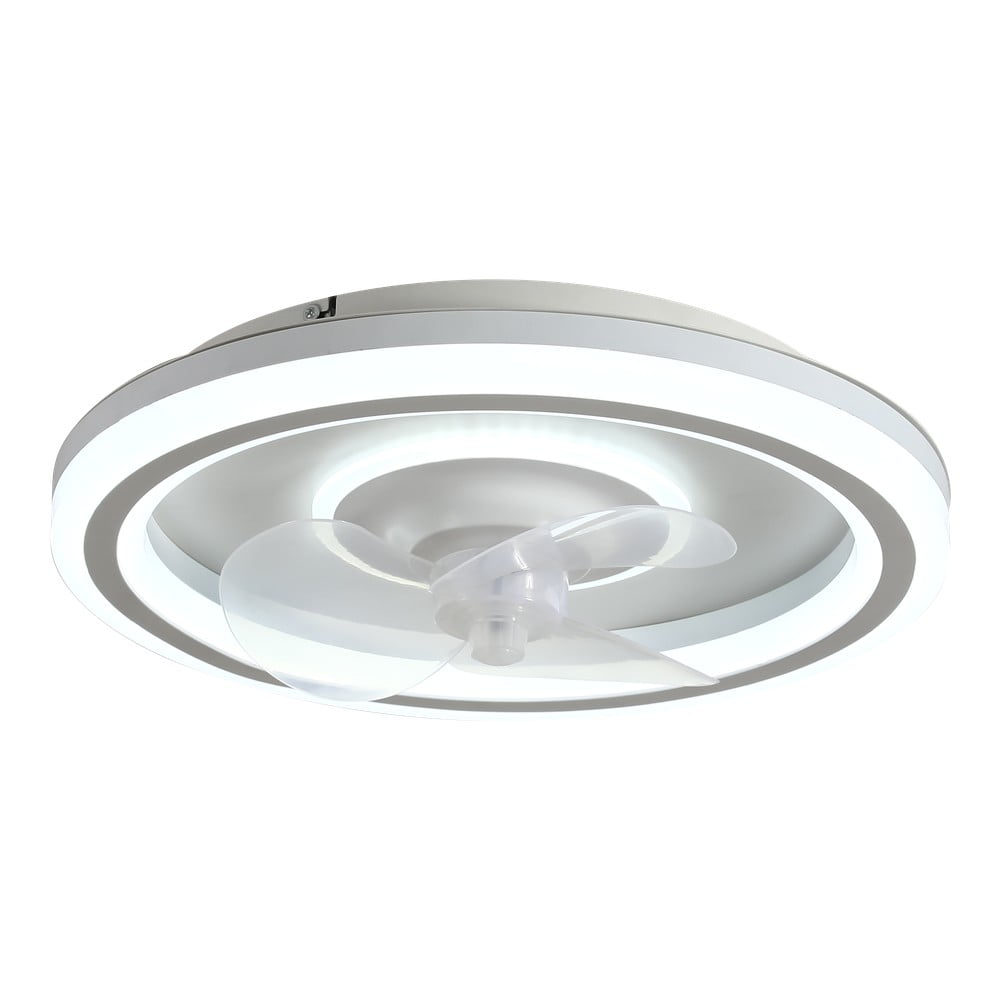Fehér LED mennyezeti lámpa távirányítóval, ventilátorral Alan  SULION