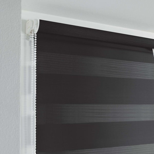 Fekete textil nappali-éjszakai roló 60x90 cm Daynight – douceur d'intérieur-image-1