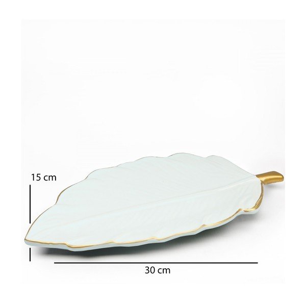 Kerámia dekoratív tálca Leaf – Mioli Decor-image-1