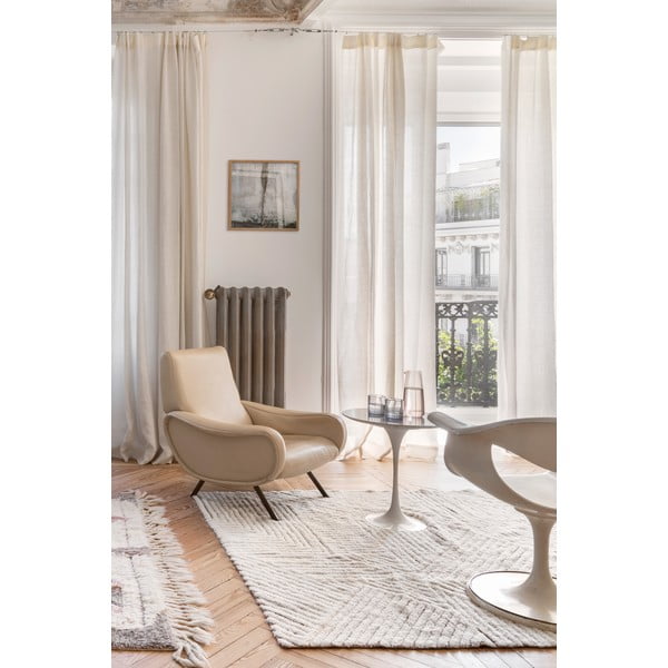 Krémszínű mosható kézi szövésű gyapjú szőnyeg 170x240 cm Almond Valley – Lorena Canals-image-1