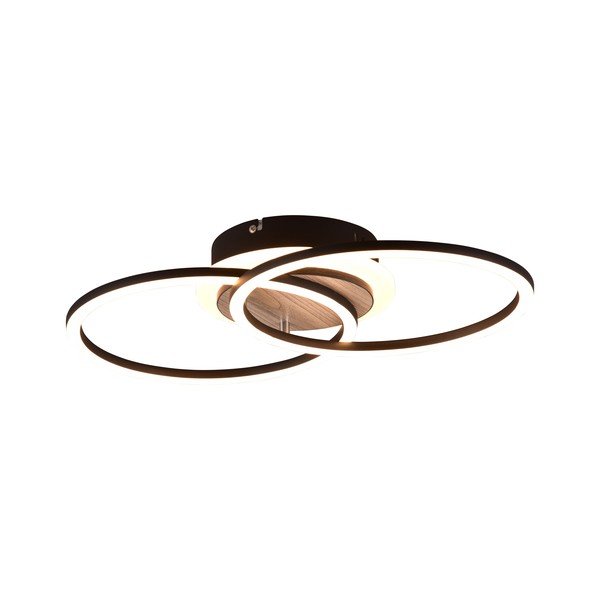 Fekete-barna LED szabályozható mennyezeti lámpa 28x46 cm Giro – Reality-image-1