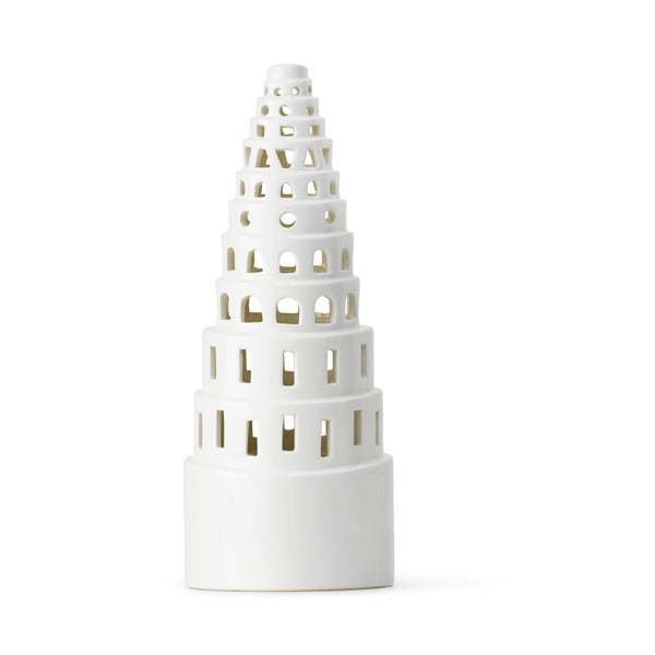 Lighthouse fehér karácsonyi kerámia gyertyatartó, ø 9 cm - Kähler Design