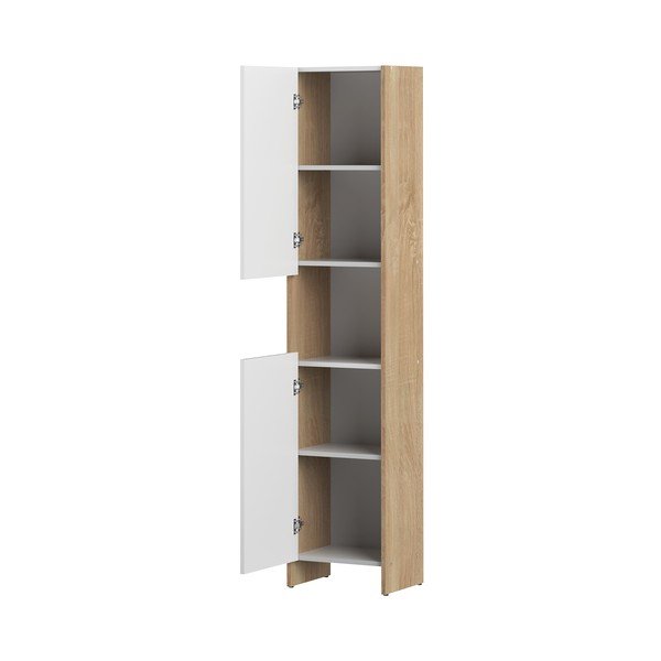 Fehér magas fürdőszoba szekrény 38x180 cm Biarritz - TemaHome -image-3