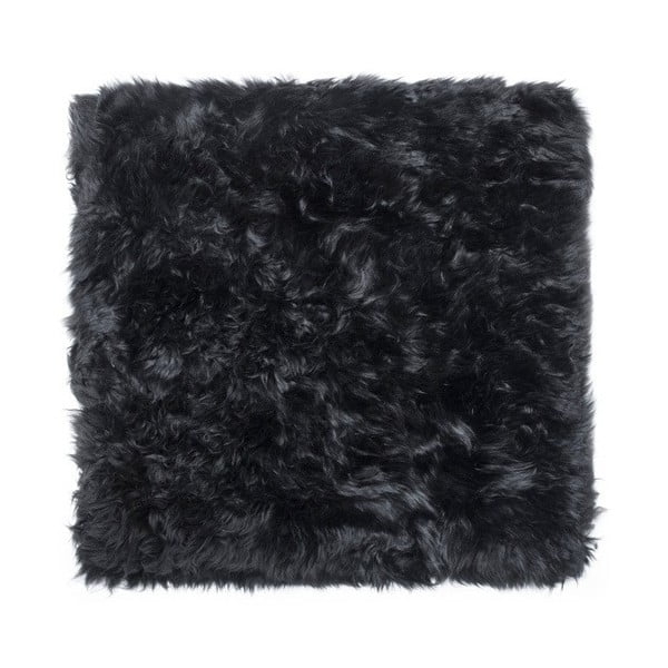 Zealand Square fekete bárányszőrme szőnyeg, 70 x 70 cm - Royal Dream