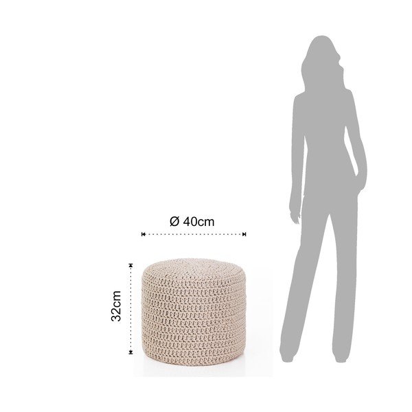 Choose krémszínű puff, ø 40 cm - Tomasucci-image-2