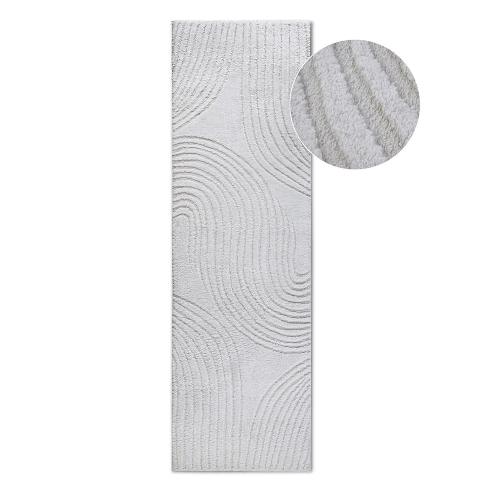 Krémszínű futószőnyeg 80x240 cm Pigment Cream White – Elle Decoration