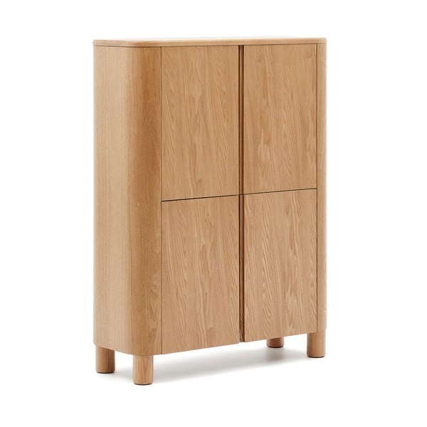 Natúr színű szekrény kőrisfa dekorral 100x134x40 cm Salaya – Kave Home-image-2