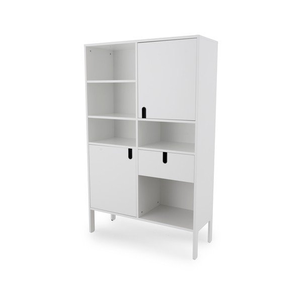 Uno fehér könyvespolc, magasság 176 cm - Tenzo-image-2