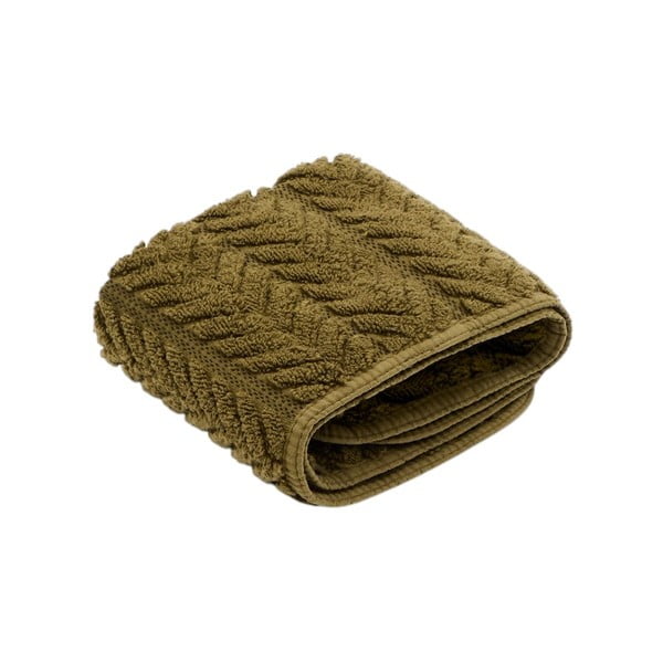 Zöld frottír pamut törölköző 30x50 cm Rune – Kave Home