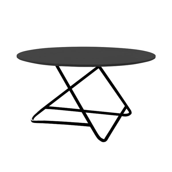 Tribeca fekete asztal, Ø 75 cm - Softline
