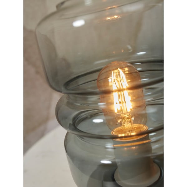 Szürke asztali lámpa üveg búrával (magasság 23 cm) Verona – it's about RoMi-image-4