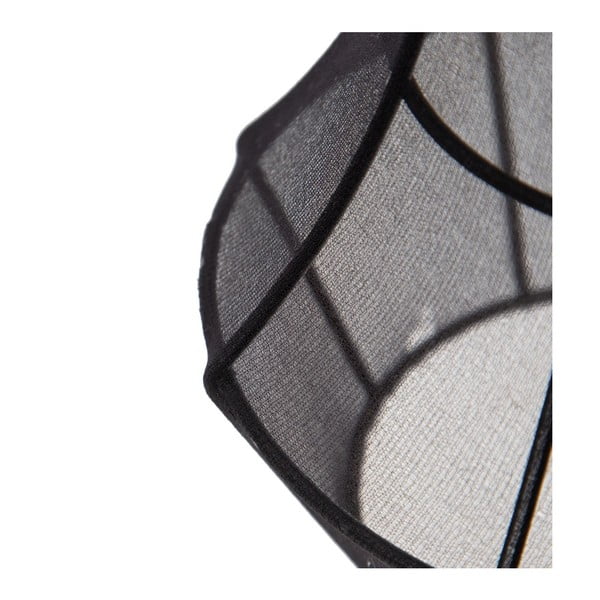 Fekete függőlámpa textil búrával ø 40 cm – Ixia-image-4