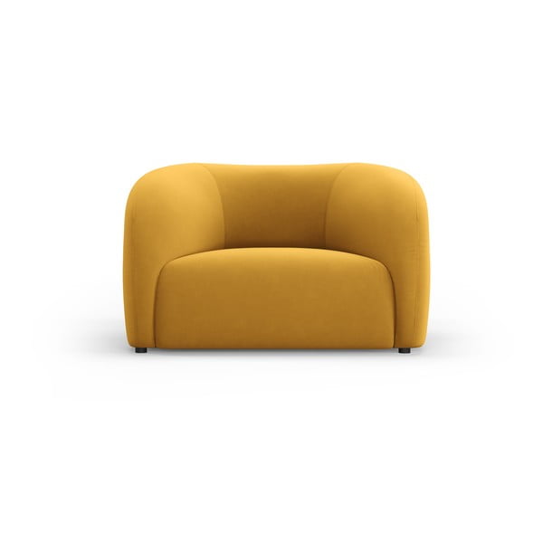 Mustársárga bársony fotel Santi – Interieurs 86