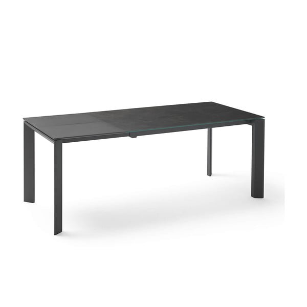 Tamara fekete meghosszabbítható étkezőasztal, hossza 160/240 cm - sømcasa