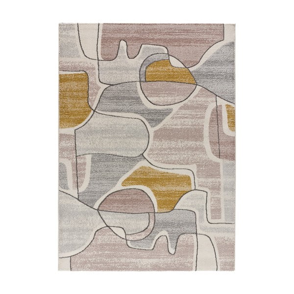 Sárga-krémszínű szőnyeg 135x190 cm Ashley – Universal