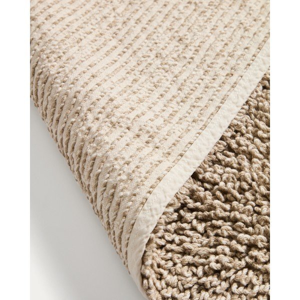 Bézs textil fürdőszobai kilépő 50x70 cm Aroia – Kave Home-image-1