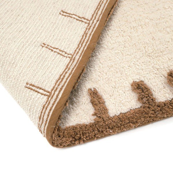 Krémszínű mosható kézi szövésű pamut gyerek szőnyeg 65x120 cm Little Charlie – Nattiot-image-4
