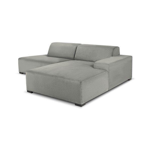 Hobart világosszürke kordbársony sarokkanapé, jobb oldali - Cosmopolitan Design-image-4