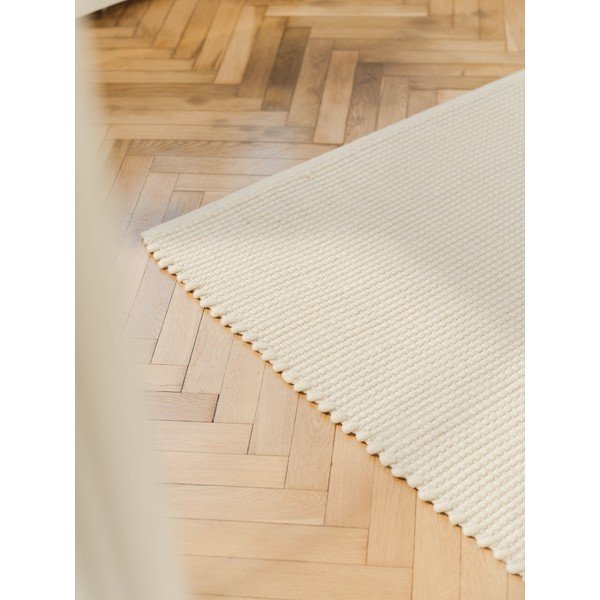 Bézs kézi szövésű gyapjú szőnyeg 140x200 cm Talo – noo.ma-image-4