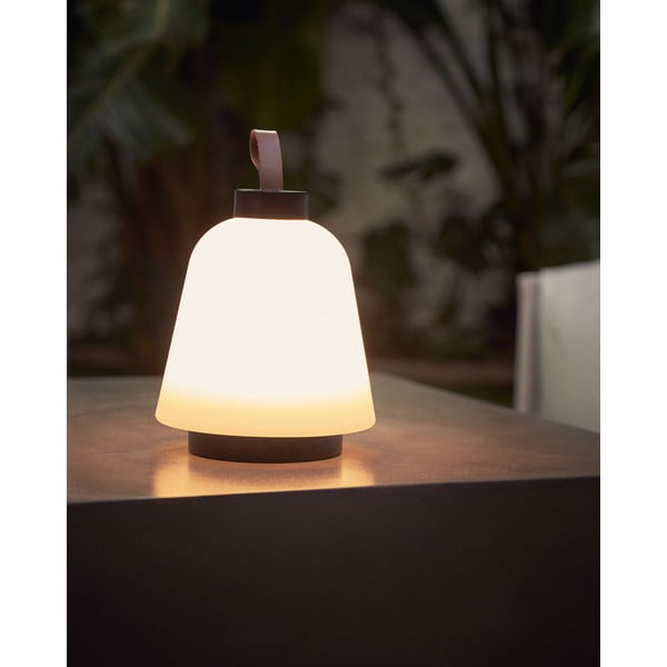 Fehér műanyag LED dimmelhető asztali lámpa (magasság 24 cm) Udiya – Kave Home-image-3