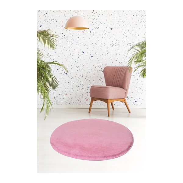 Milano világos rózsaszín szőnyeg, ⌀ 90 cm