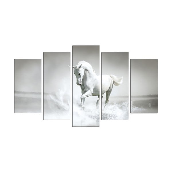 White Horse többrészes kép, 110 x 60 cm