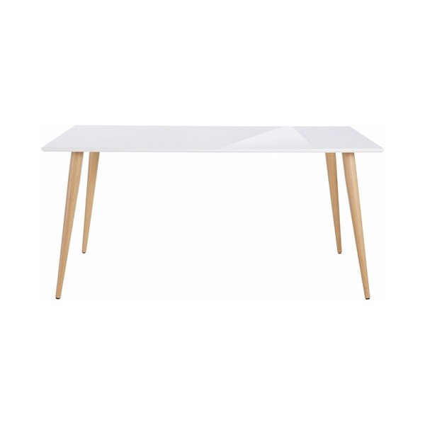 Canton fényes fehér étkezőasztal, 160 x 90 cm - Støraa-image-1