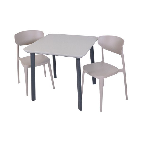 Világosbarna műanyag kerti szék Mare – Rojaplast-image-1