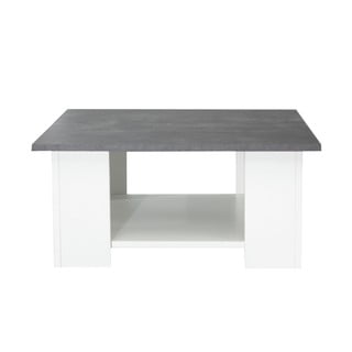Fehér dohányzóasztal beton dekoros asztallappal 67x67 cm Square - TemaHome 