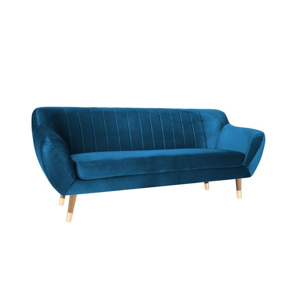 Benito kék bársony kanapé, 188 cm - Mazzini Sofas-image-2
