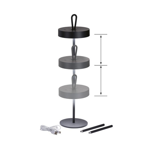 Fekete LED asztali lámpa (magasság 47 cm) Dord – Fischer & Honsel-image-4