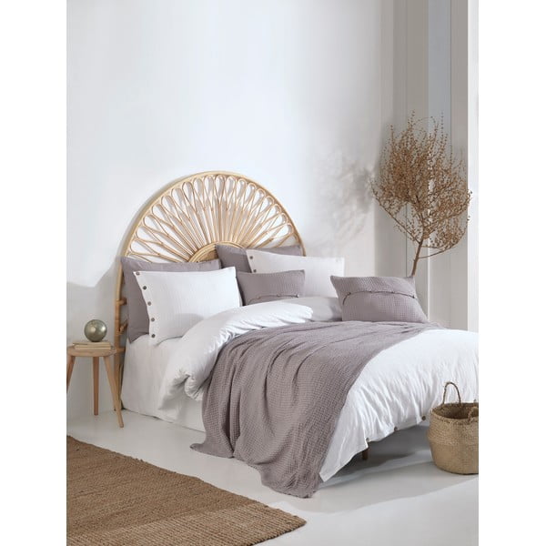 Fehér egyszemélyes renforcé pamut ágyneműhuzat 140x200 cm Como Striped – Mila Home Luxury-image-1